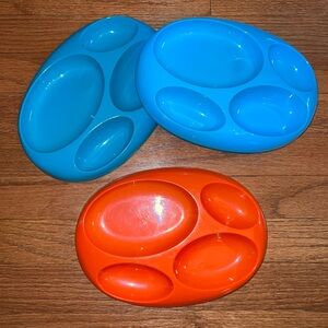 Boon Platter Edgeless Nonskid Divided Plate